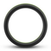 Черно-зеленое эрекционное кольцо Silicone Go Pro Cock Ring - Blush Novelties - в Братске купить с доставкой