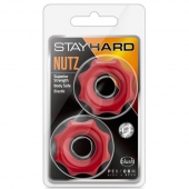 Набор из 2 красных фигурных эрекционных колец NUTZ - Blush Novelties - в Братске купить с доставкой