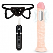 Регулируемые трусики с вибрирующей насадкой - 21 см. - Lux Fetish - купить с доставкой в Братске