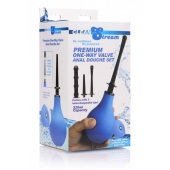 Анальный душ с 3 насадками Premium One-way Valve Anal Douche Set - XR Brands - купить с доставкой в Братске