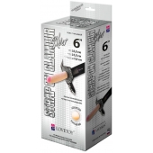 Пояс-трусики с насадкой Glamour Silver - 15,5 см. - LOVETOY (А-Полимер) - купить с доставкой в Братске