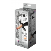 Пояс-трусики с насадкой Glamour - 17 см. - LOVETOY (А-Полимер) - купить с доставкой в Братске