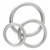 Набор из 3 эрекционных колец под металл Metallic Silicone Cock Ring Set - Orion - в Братске купить с доставкой