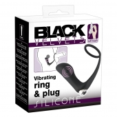 Черное эрекционное кольцо с анальной вибропробкой Vibrating Ring   Plug - Orion - в Братске купить с доставкой