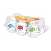 Набор из 6 мастурбаторов Tenga EGG Easy Beat с различным рельефом - Tenga - в Братске купить с доставкой