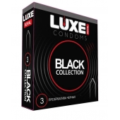 Черные презервативы LUXE Royal Black Collection - 3 шт. - Luxe - купить с доставкой в Братске