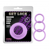 Набор из 3 сиреневых эрекционных колец Magnum Force Cock Ring - Chisa - в Братске купить с доставкой