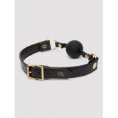 Черный кляп-шар Bound to You Faux Leather Ball Gag - Fifty Shades of Grey - купить с доставкой в Братске