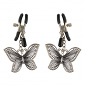 Зажимы на соски с бабочками Butterfly Nipple Clamps - Pipedream - купить с доставкой в Братске