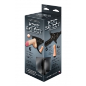Черный пояс для женщин BEST SELECT с 3 насадками - LOVETOY (А-Полимер) - купить с доставкой в Братске