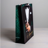 Бумажный пакет «Лучшему!» - 23 х 27 см. - Сима-Ленд - купить с доставкой в Братске