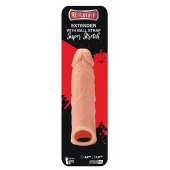 Телесная насадка EXTENDER WITH BALL STRAP 6.5 - 17 см. - Dream Toys - в Братске купить с доставкой