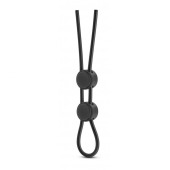 Черное двойное эрекционное лассо Silicone Double Loop Cock Ring - Blush Novelties - в Братске купить с доставкой