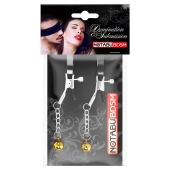 Оригинальные зажимы на соски с желтыми шариками - Notabu - купить с доставкой в Братске Оригинальные зажимы на соски с желтыми шариками - Notabu - купить с доставкой в Братске