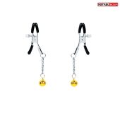 Оригинальные зажимы на соски с желтыми шариками - Notabu - купить с доставкой в Братске Оригинальные зажимы на соски с желтыми шариками - Notabu - купить с доставкой в Братске