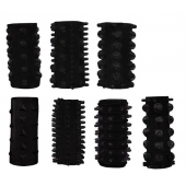Набор из 7 черных насадок PENIS SLEEVES SET - Dream Toys - в Братске купить с доставкой