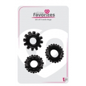 Набор из 3 черных эрекционных колец SET OF 3 COCKRINGS - Dream Toys - в Братске купить с доставкой
