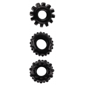 Набор из 3 черных эрекционных колец SET OF 3 COCKRINGS - Dream Toys - в Братске купить с доставкой