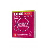 Презервативы с ароматом вишни LUXE Royal Cherry Collection - 3 шт. - Luxe - купить с доставкой в Братске
