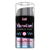 Жидкий интимный гель с эффектом вибрации Vibration! Bubble Gum - 15 мл. - INTT - купить с доставкой в Братске