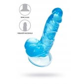 Голубой реалистичный фаллоимитатор Indy - 15,8 см. - A-toys купить с доставкой в интернет-магазине Orgasmix в Братске Голубой реалистичный фаллоимитатор Indy - 15,8 см. - A-toys
