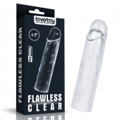 Прозрачная насадка-удлинитель Flawless Clear Penis Sleeve Add 1 - 15,5 см. - Lovetoy - в Братске купить с доставкой
