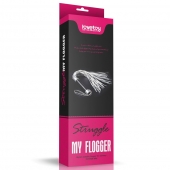 Серебристая плетка Struggle My Flogger с черной ручкой - 45 см. - Lovetoy - купить с доставкой в Братске