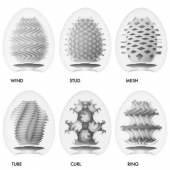 Набор из 6 мастурбаторов Tenga EGG IV с различным рельефом - Tenga - в Братске купить с доставкой