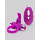 Лиловое виброкольцо с пультом ДУ Remote Control Cock Ring - Happy Rabbit - в Братске купить с доставкой