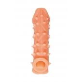 Телесная закрытая насадка с пупырышками Cock Sleeve Size M - 15,6 см. - KOKOS - в Братске купить с доставкой
