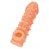 Телесная закрытая насадка с пупырышками Cock Sleeve Size L - 17,6 см. - KOKOS - в Братске купить с доставкой