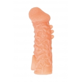 Телесная закрытая насадка с шершавой головкой Cock Sleeve Size M - 15,6 см. - KOKOS - в Братске купить с доставкой