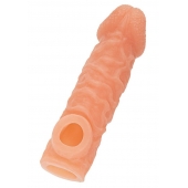 Телесная закрытая насадка с шершавой головкой Cock Sleeve Size M - 15,6 см. - KOKOS - в Братске купить с доставкой