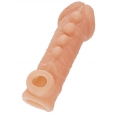 Телесная закрытая насадка с шишечками Cock Sleeve Size L - 17,6 см. - KOKOS - в Братске купить с доставкой