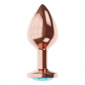 Пробка цвета розового золота с малиновым кристаллом Diamond Topaz Shine L - 8,3 см. - Lola Games - купить с доставкой в Братске