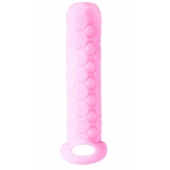 Розовый фаллоудлинитель Homme Long - 13,5 см. - Lola Games - в Братске купить с доставкой
