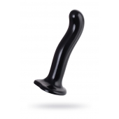 Черный стимулятор для пар P G-Spot Dildo Size M - 18 см. - Strap-on-me - в Братске купить с доставкой
