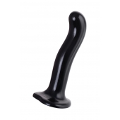 Черный стимулятор для пар P G-Spot Dildo Size M - 18 см. - Strap-on-me - в Братске купить с доставкой