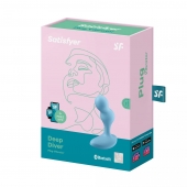 Голубой анальный вибростимулятор Deep Driver - 11,2 см. - Satisfyer - в Братске купить с доставкой