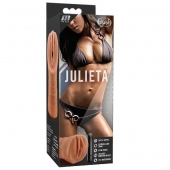 Мастурбатор-вагина цвета карамели Julieta с вибрацией - Blush Novelties - в Братске купить с доставкой