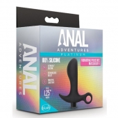 Черный анальный вибратор Silicone Vibrating Prostate Massager 01 - 10,8 см. - Blush Novelties - в Братске купить с доставкой