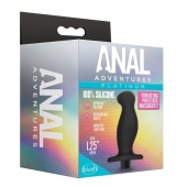 Черный анальный вибромассажёр Silicone Vibrating Prostate Massager 02 - 10,8 см. - Blush Novelties - в Братске купить с доставкой