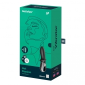 Черный анальный вибратор Hot Passion с функцией нагрева - Satisfyer - в Братске купить с доставкой