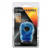 Голубое эрекционное виброкольцо Reusable 5 Function Cock Ring - Blush Novelties - в Братске купить с доставкой