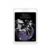 Зажимы для сосков с фиолетовой цепочкой Sweet Caress Nipple Chain - Sweet Caress - купить с доставкой в Братске