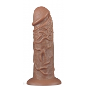 Коричневый фаллоимитатор Cubby dildo - 26,6 см. - Lovetoy в Братске Коричневый фаллоимитатор Cubby dildo - 26,6 см. - Lovetoy