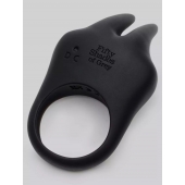 Черное эрекционное виброкольцо Sensation Rechargeable Vibrating Rabbit Love Ring - Fifty Shades of Grey - в Братске купить с доставкой