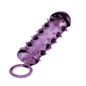 Закрытая фиолетовая насадка с пупырышками SAMURAI PENIS SLEEVE PURPLE - 14,5 см. - NMC - в Братске купить с доставкой