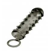 Дымчатая стимулирующая насадка с закрытой головкой SAMURAI PENIS SLEEVE BLACK - 14,5 см. - NMC - в Братске купить с доставкой