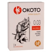 Тонкие презервативы OKOTO Thin Extra Soft - 3 шт. - Sitabella - купить с доставкой в Братске